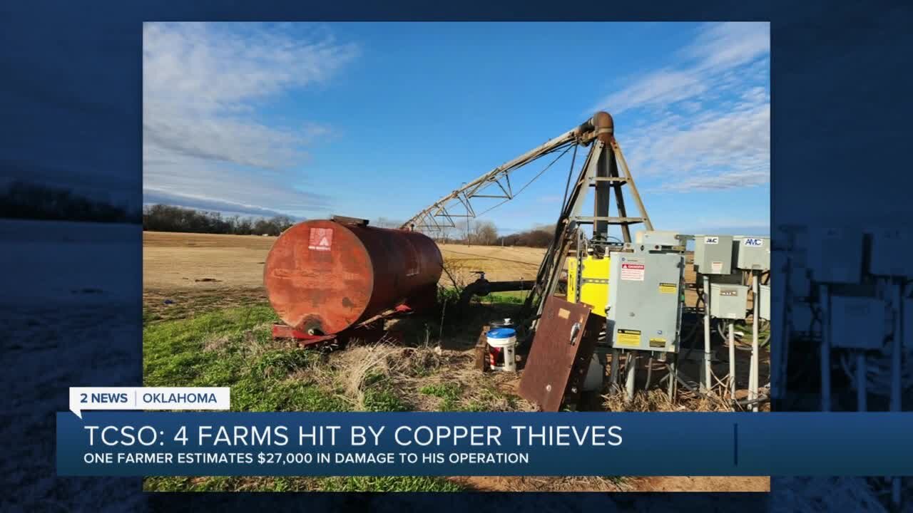 Tulsa County sod farmers robbed of thousands of dollars in copper