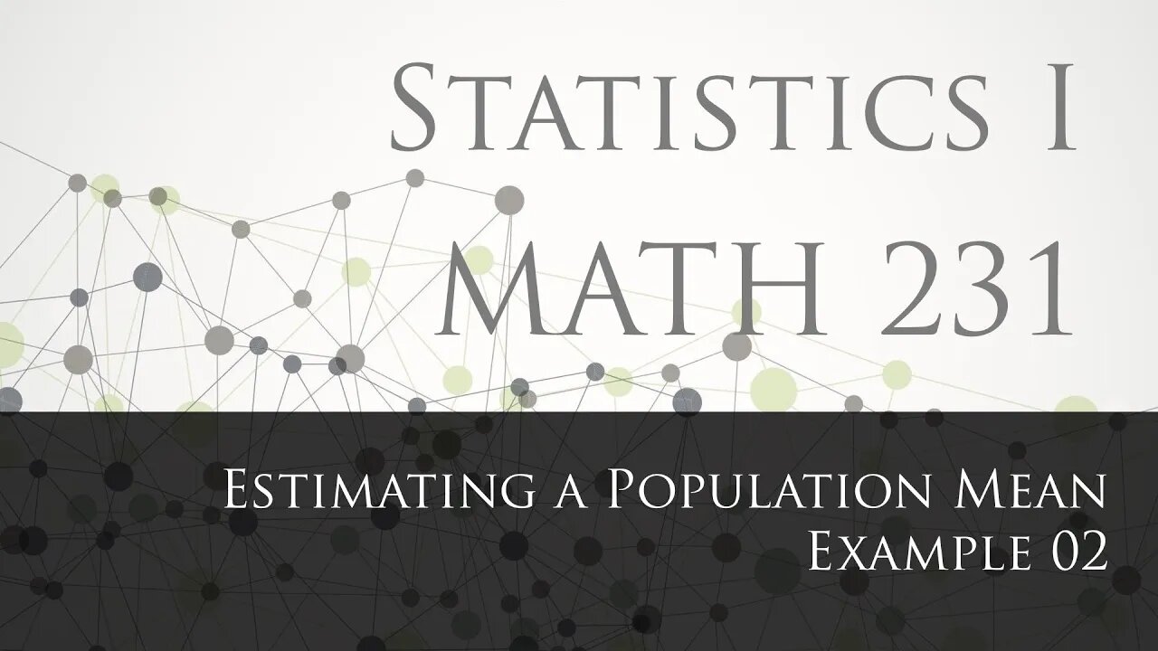 Estimating a Population Mean when we don't know σ: Example 02