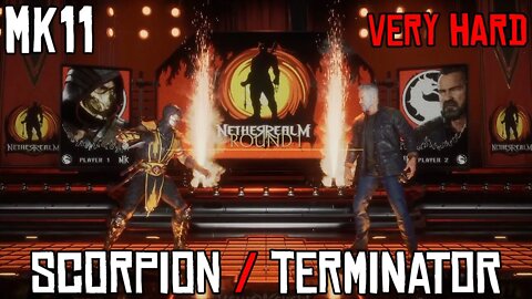 MK11 Scorpion (Custom Variation) vs Terminator (Model 101) Very Hard Difficulty | Xbox Series S