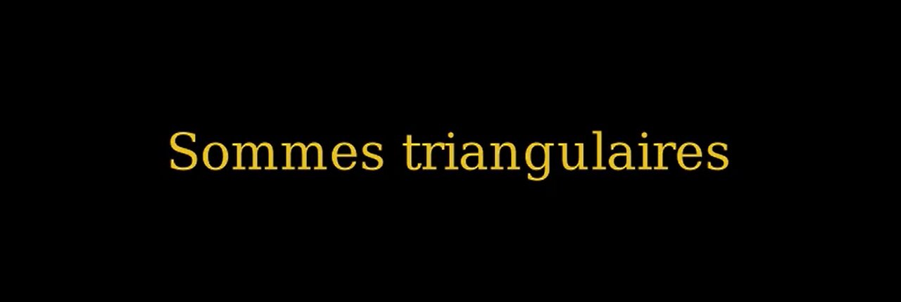 Sommes triangulaires