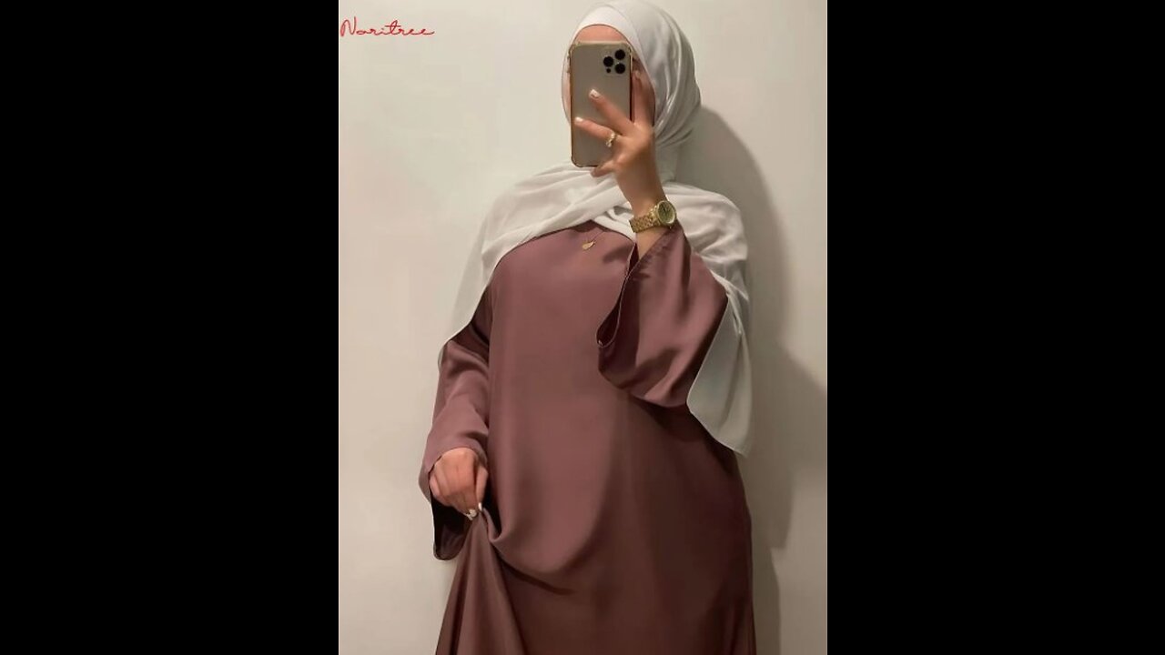 Fashion Satin Sliky Djellaba Muslim Dress ☪️