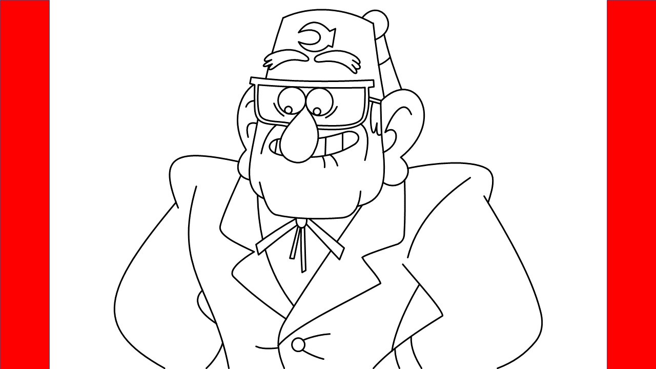 How To Draw Grunkle Stan From Gravity Falls - Step By Step Drawing