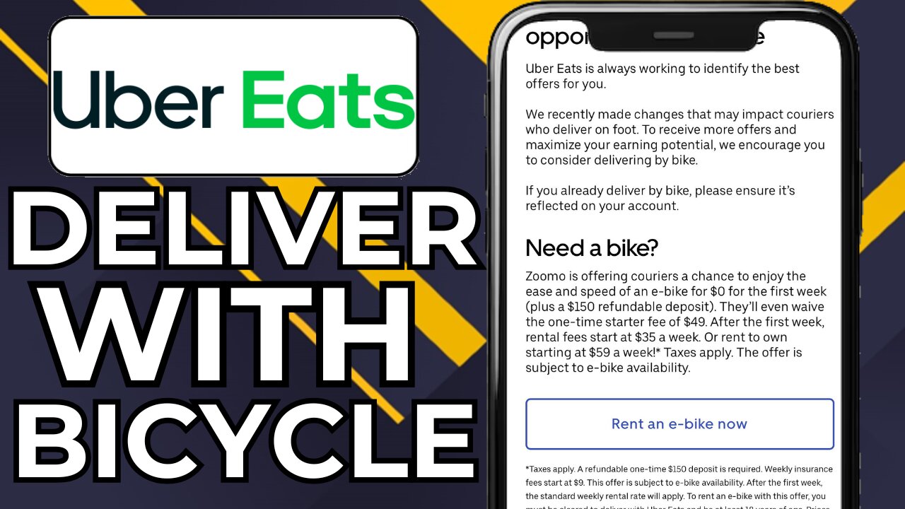 HOW TO SIGN UP FOR UBER EATS BICYCLE