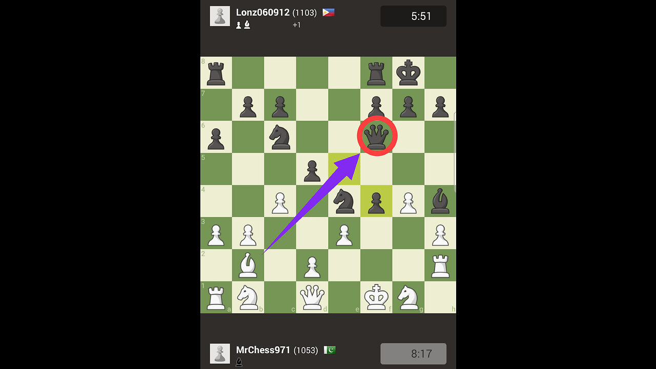 One move and Queen die.