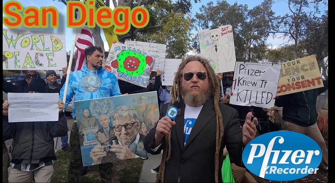 MUST SEE: Highlights From The San Diego PFIZER Protest with Matt Baker