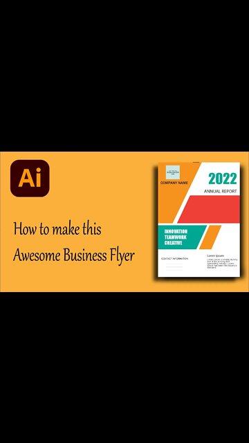 How to make a Business Flyer Template Adobe Illustrator cc 2022 #short