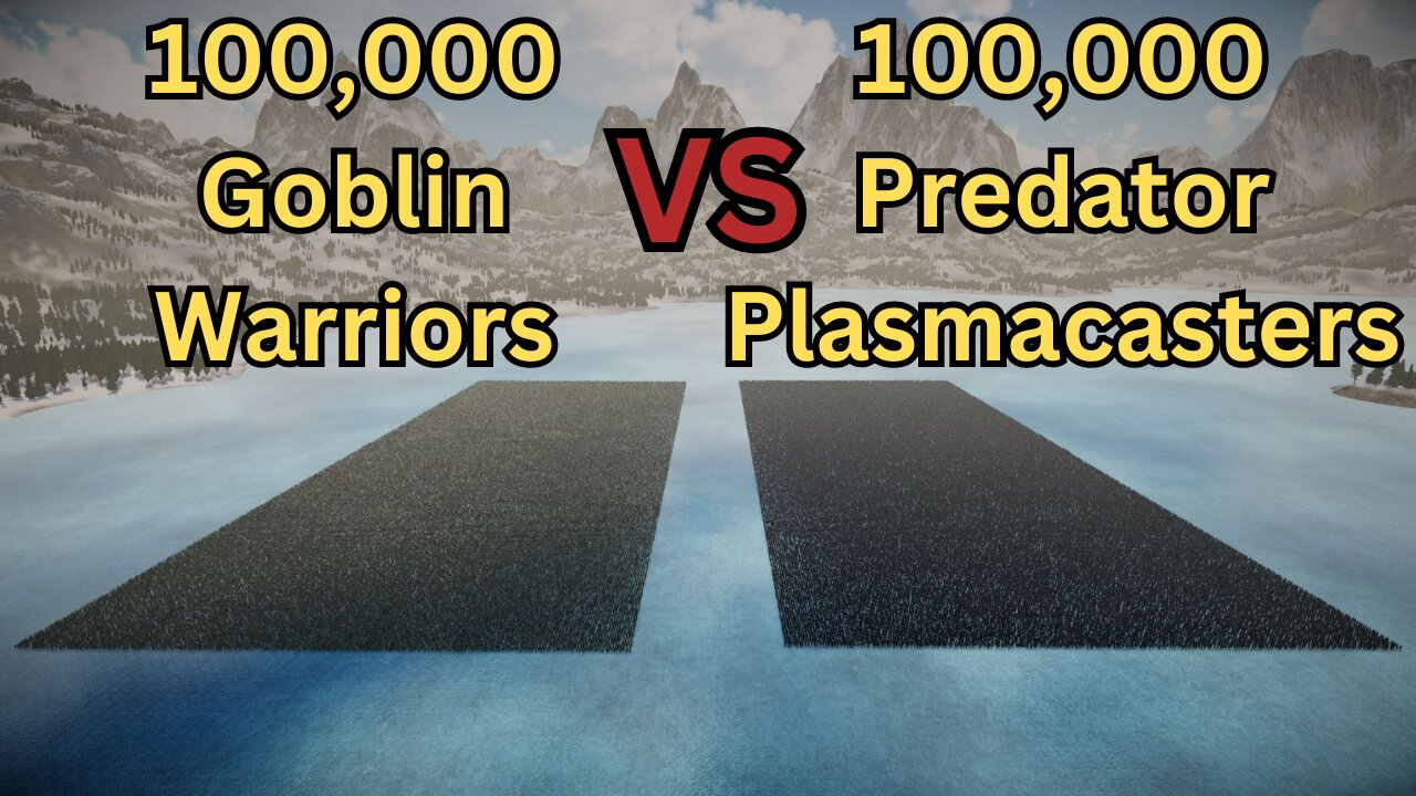 100,000 Goblin Warriors Versus 100,000 Predator Plasmacasters || Ultimate Epic Battle Simulator 2