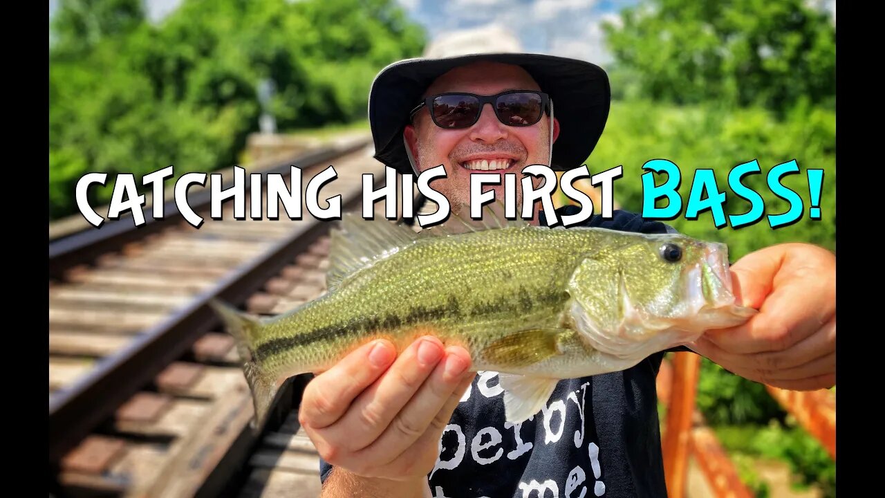 Putting a friend on his FIRST BASS EVER!!