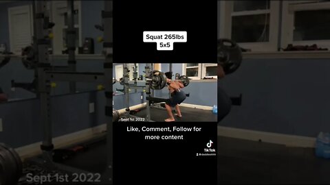 Squat routine 265lbs 5x5