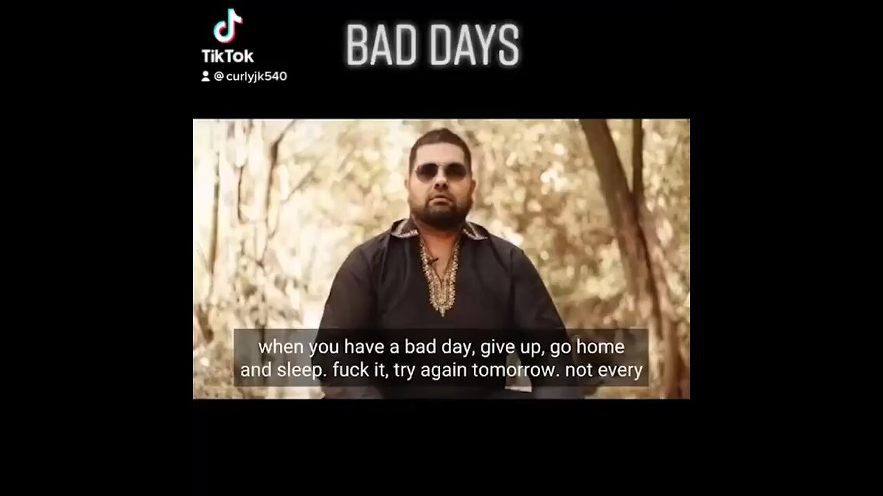 MY ADVICE ON BAD DAY’S