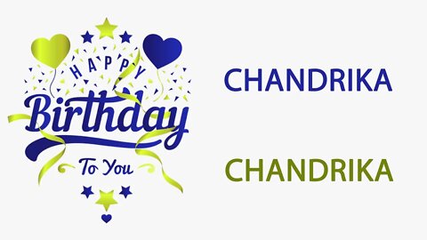 Happy Birthday to Chandrika - Hindi Birthday Wish From Birthday Bash