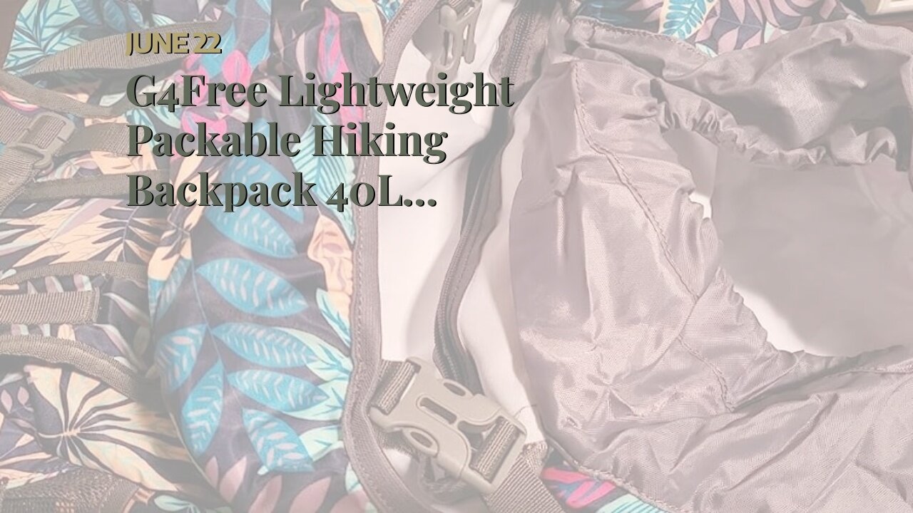 G4Free Lightweight Packable Hiking Backpack 40L Travel Camping Daypack Foldable