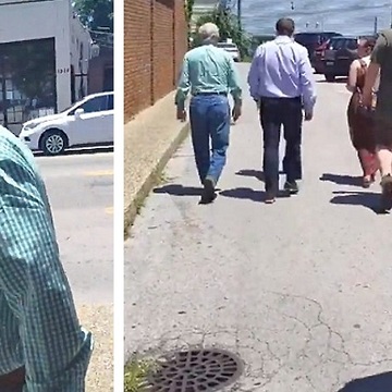 Democratic Socialists surround and threaten Mitch McConnell