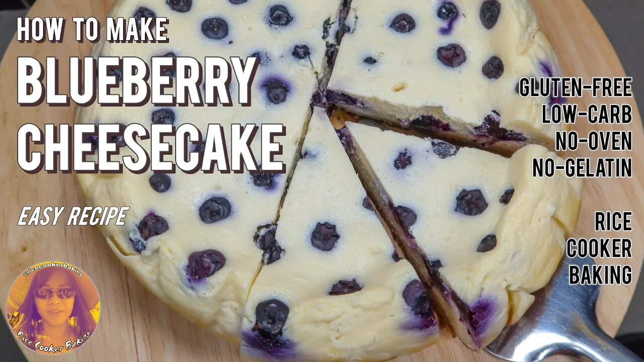 How To Make Blueberry Cheesecake Easy Recipe | No-Oven | No-Gelatin | EASY RICE COOKER RECIPES