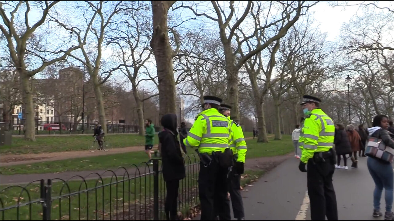 Girl Arrest Hyde Park, then Rugby tackled