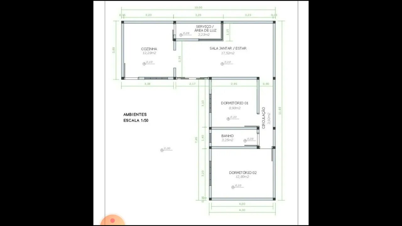 planta baixa de casa terria modelo em L