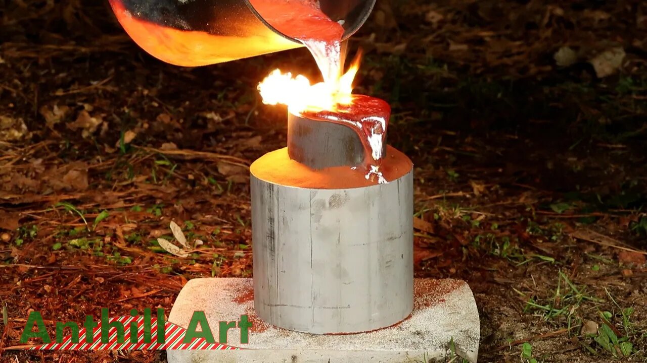 Casting an Aluminum Snowman with the Lost Foam Method (Aluminuman)