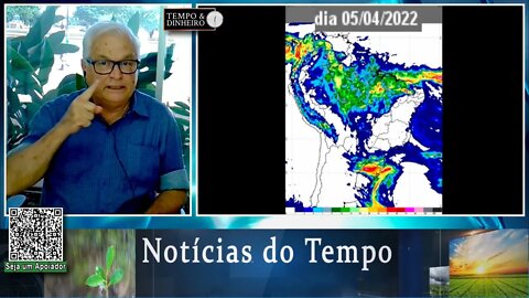 Previsão do tempo mostra chuvas esparsas e chegada do frio