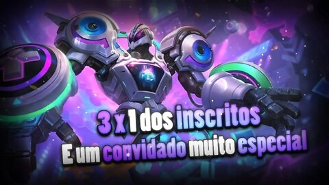 1x3 COM UM CONVIDADO QUE ADMIRO MUITO • WAAS x 3 INSCRITOS | Mobile Legends