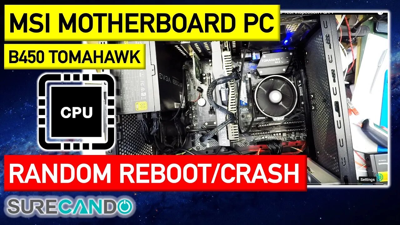 MSI B450 Tomahawk RTX 2060 PC Randomly rebooting or crashing Diagnosis Stress Test Inspection Part 1