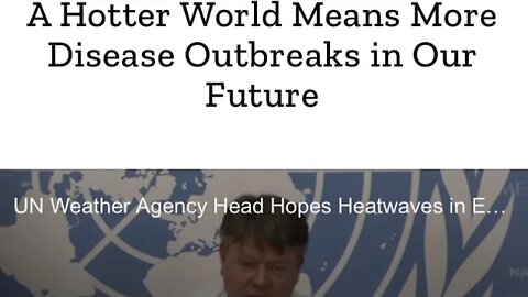 A HOTTER WORLD MEANS MORE DISEASE OUTBREAKS (PESTILENCES & PLAGUES ARE SENT)