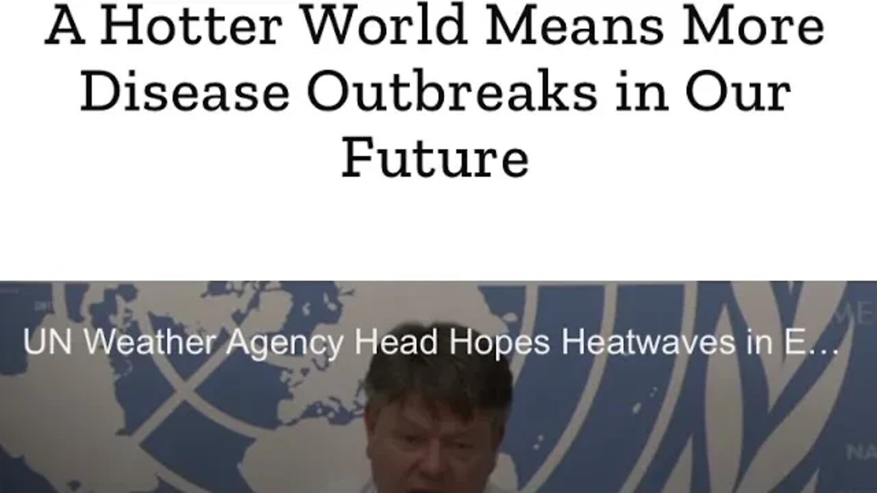 A HOTTER WORLD MEANS MORE DISEASE OUTBREAKS (PESTILENCES & PLAGUES ARE SENT)