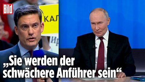 Journalist bei Propaganda-Show bietet Putin die Stirn