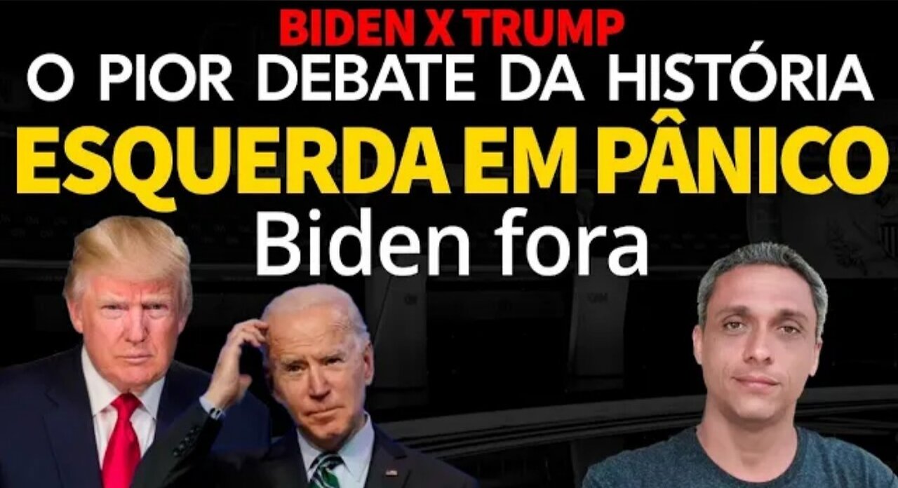 Biden x Trump - O pior debate da história. Esquerda em PÂNICO e Biden fora da campanha