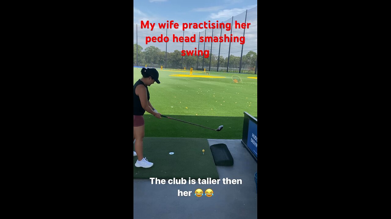 Filipina wife practicing her pedo head smashing swing.