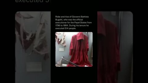 Robe and Axe of Giovanni Battista Bugatti.