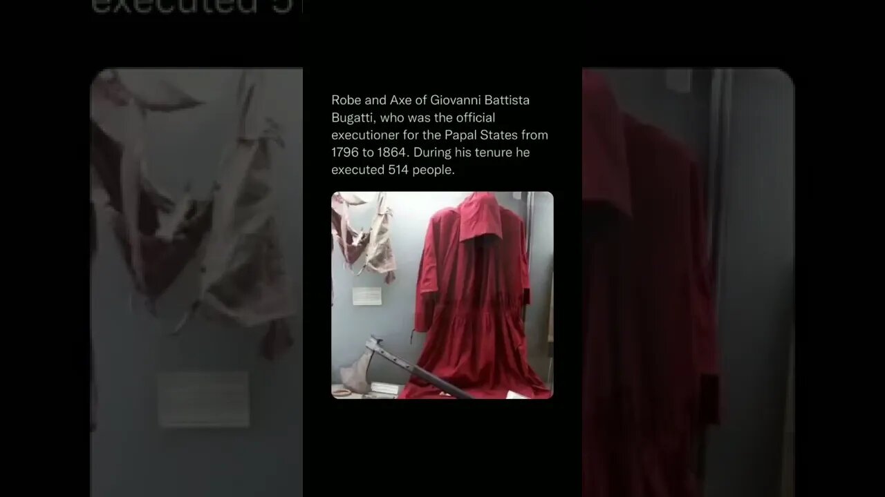 Robe and Axe of Giovanni Battista Bugatti.