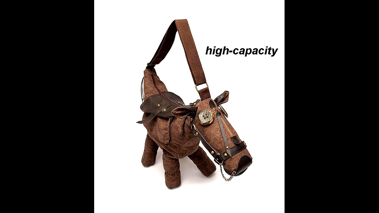 Unique Horse Bag High Quality Canvas Crossbody Bags Fashion Design