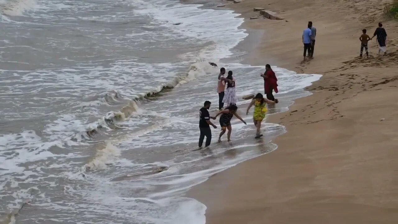 Swimming Restrictive Beach Jalandhar beach Diu-Daman India