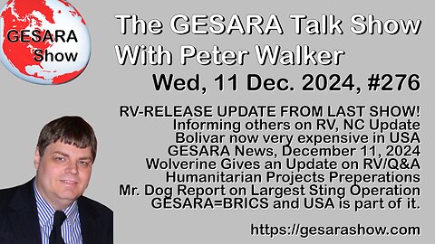 2024-12-11 GESARA Talk Show 276 - Wednesday