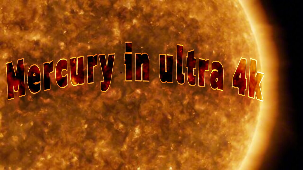 Mercury Transit 2019 - 4k HD