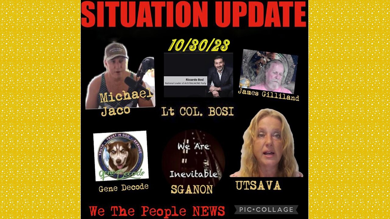 SITUATION UPDATE 10/30/23 - House Speaker And Trump, White Hats & Black Hats Final End War