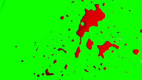 REALISTIC LIVE BLOOD SPLATTER Green Screen FREE