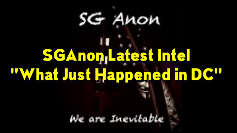 SGAnon HUGE "What Just Happened in DC"