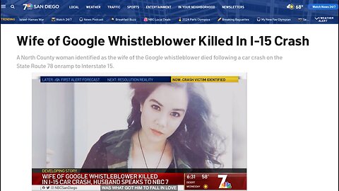 Wife👀Of👉Google👀Whistleblower👉Killed💀In👉Car🚘Crash💥🔥😱