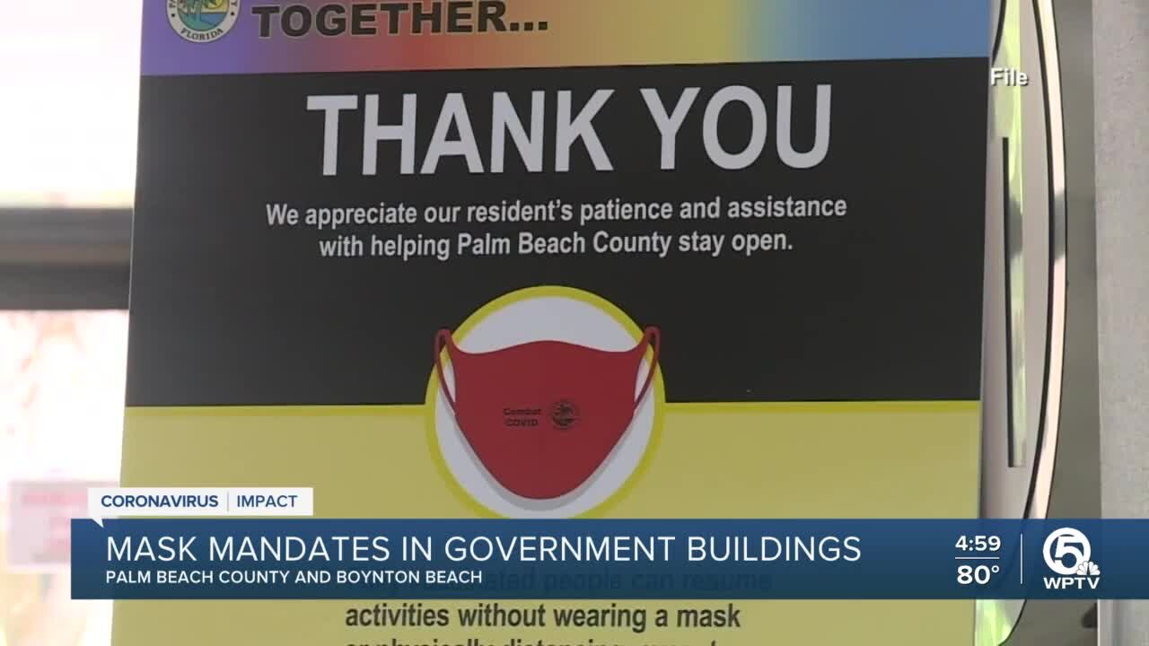 Facial coverings to be mandatory again in Palm Beach County owned, leased buildings