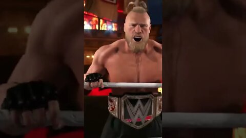 WWE 2k22 Brock Lesnar Entrance #shorts