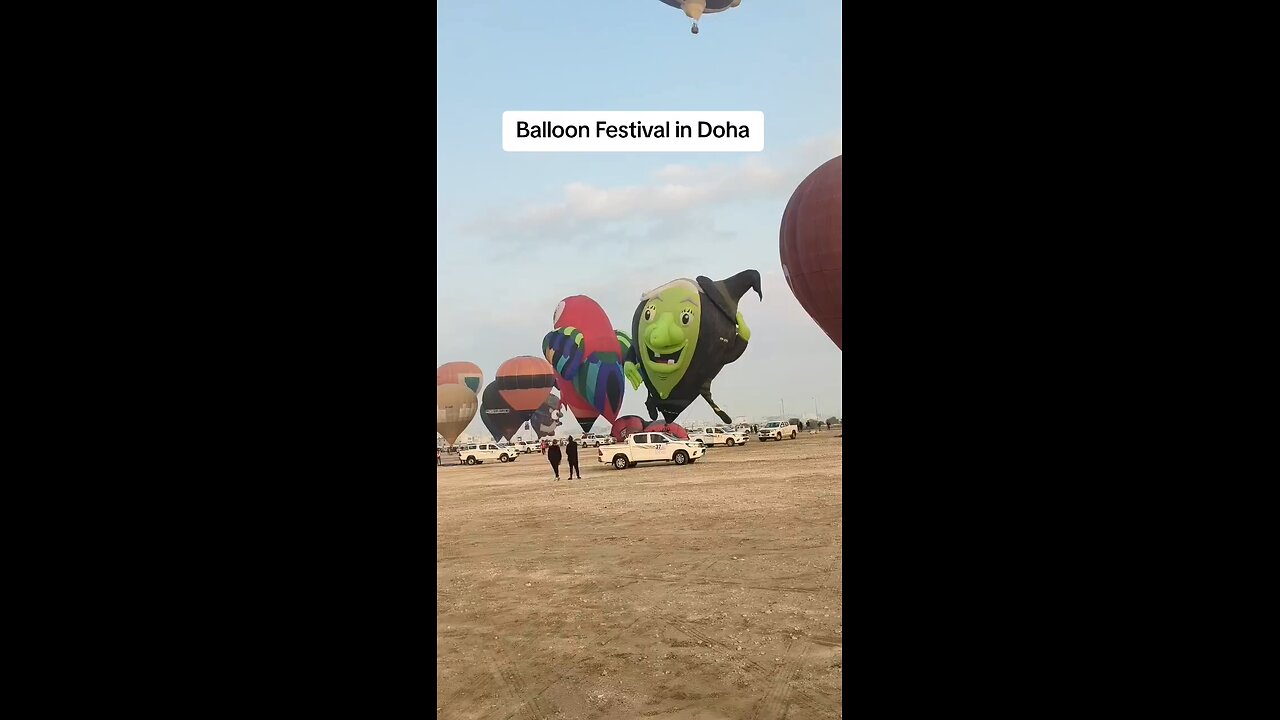 Doha Qatar - Balloon Festival morning