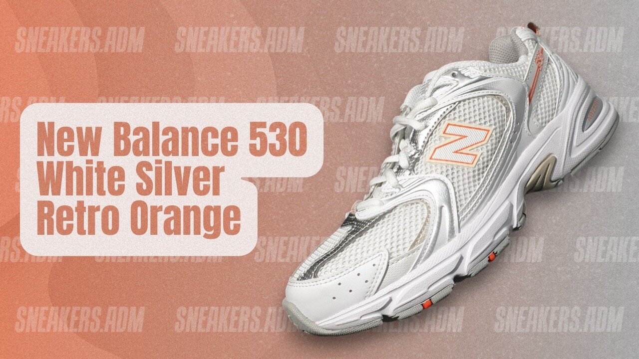 New Balance 530 White Silver Metallic Orange - MR530AC - @SneakersADM