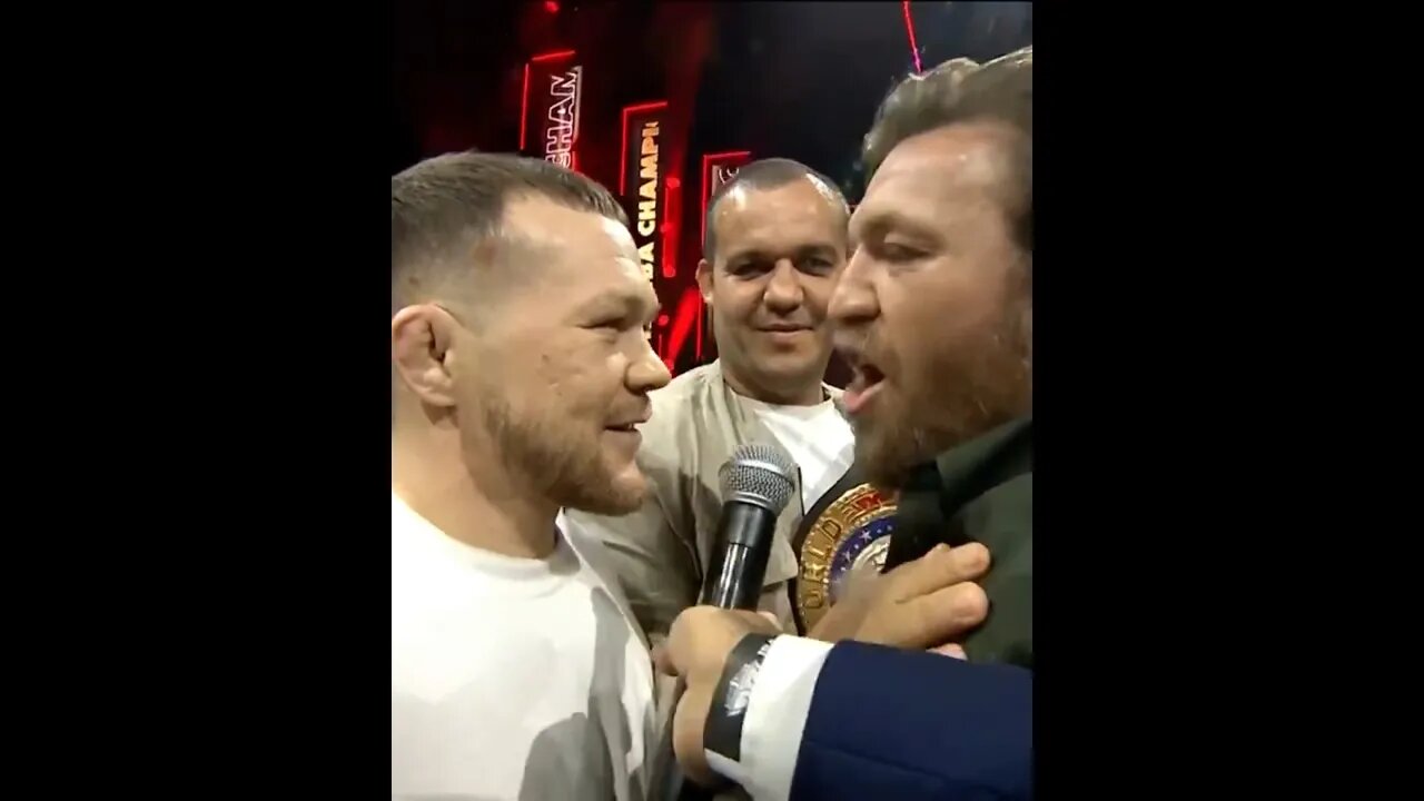 Conor Mcgregor face off with Petr Yan and Islam Makhachev in the crowd #shorts #ufc #conormcgregor