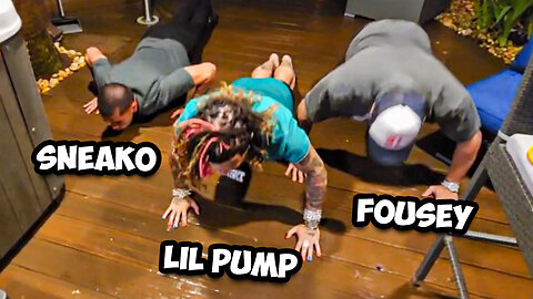 SNEAKO & Fousey Crash Lil Pumps Party & Make Him Do Push-Ups