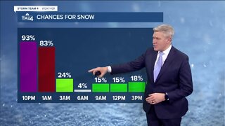 Cold and windy with light snow on Thursday