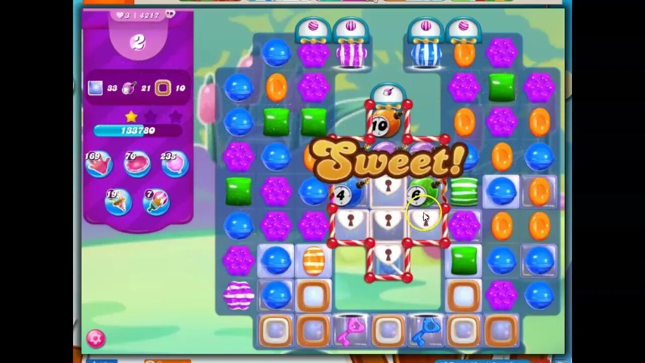 Candy Crush Level 4217 Talkthrough, 14 Moves 0 Boosters