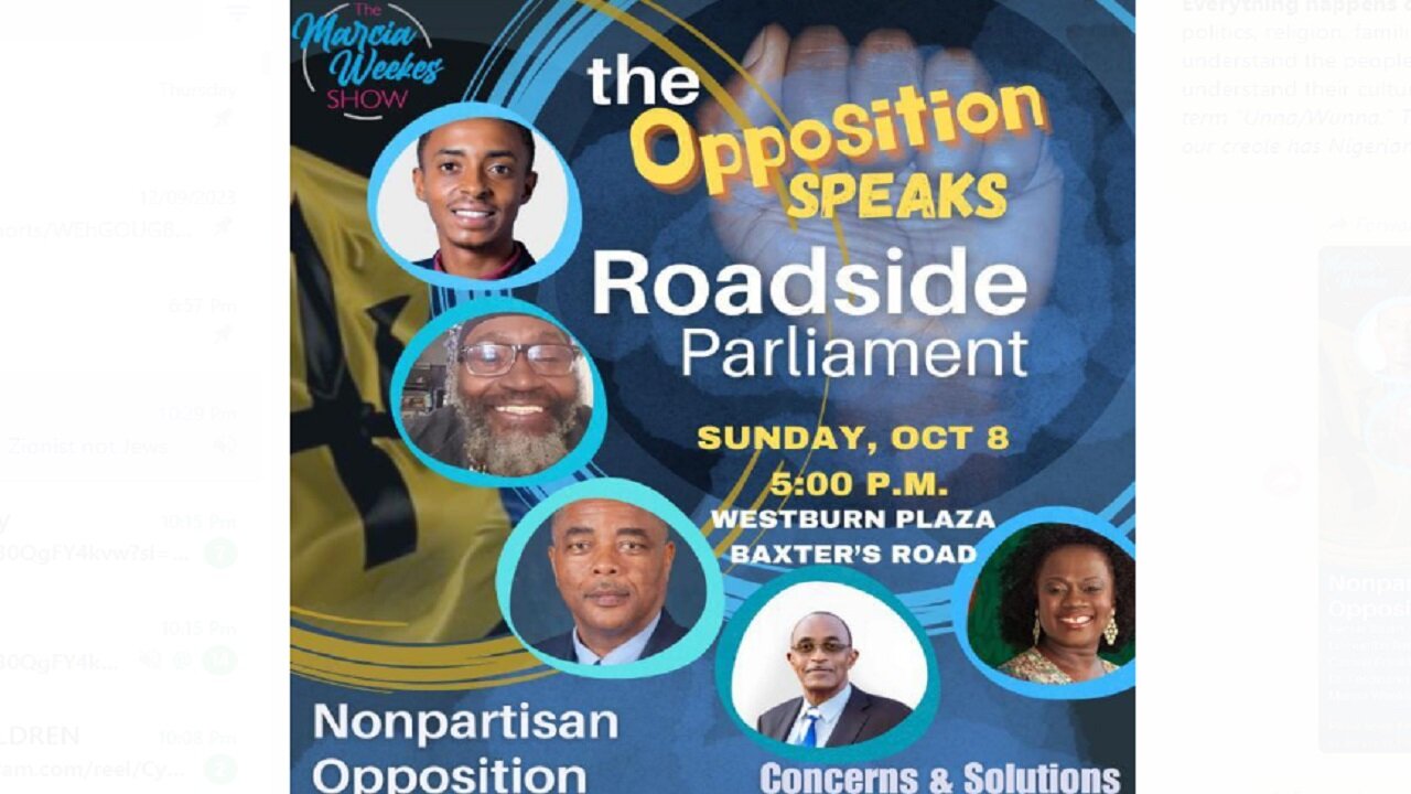 ROADSIDE PARLIAMENT IN SESSION 5pm, Oct. 8th, 2023!! WE OUTSIDE!!