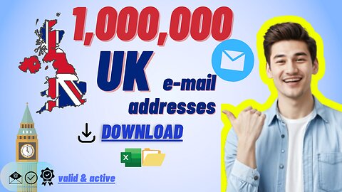 1 Million United Kingdom Email Addresses Download, UK Email List // Free Marketing