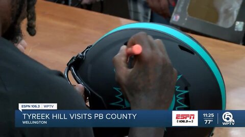 Tyreek Hill visits PB County